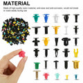 200pcs Car Plastic Rivet Fastener Push Pin Trim Moulding Clips Fender