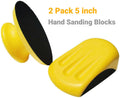 4X 5" Mouse Round Foam Hand Sander Sanding Blocks Pads Hook Loop