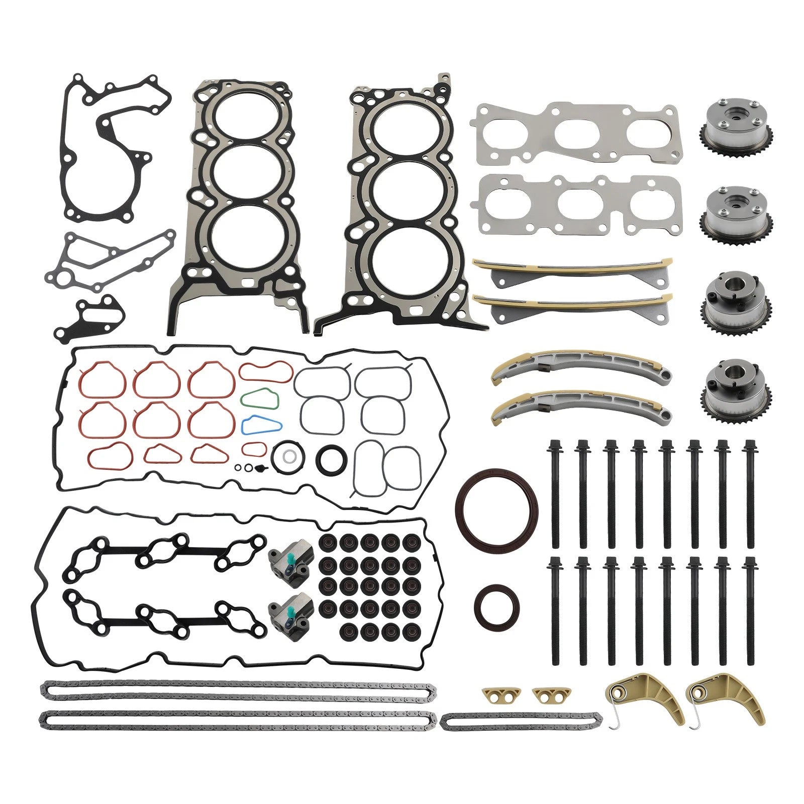 Timing Chain Head Gasket Kit for Hyundai Santa Fe Sport Utility 3.3L/3.5L 10-17
