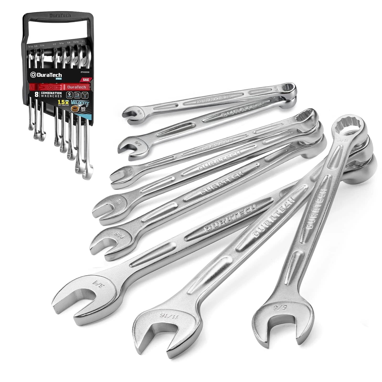 New 8-pack Combination Wrench Sets Sae 5/16" To 3/4" 12-point