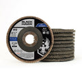 10 Pack 4.5" x 7/8" Black Hawk 120 Grit Zirconia Flap Disc Grinding