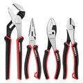 Arrow 4-piece Pliers Set 10" Groove Joint 8" Diagonal Long Nose Slip