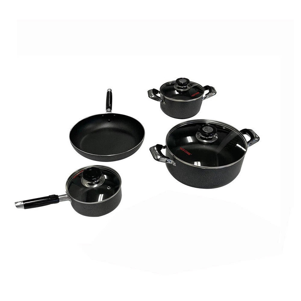4-piece Pots And Pans Set,nonstick Kitchen Cookware With Stay-cool