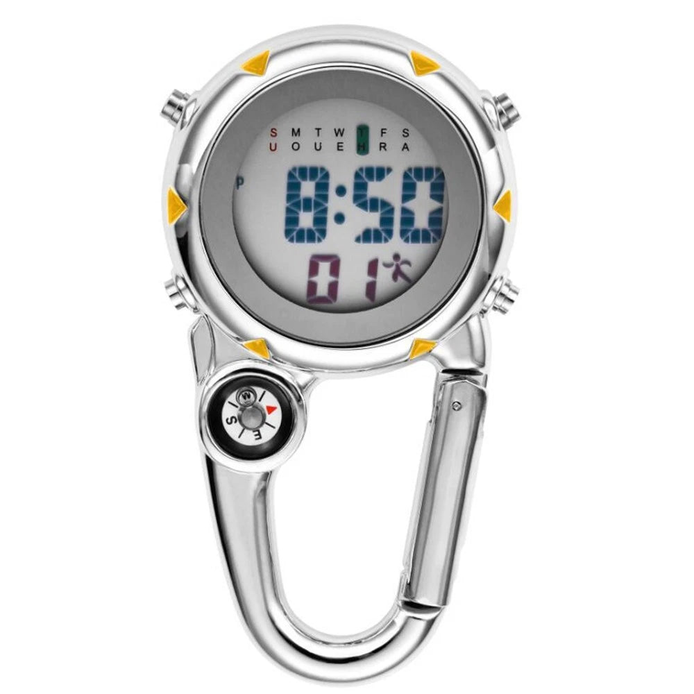 Backpack Clip On Band Carabiner Digital Sports Fob Watch Luminous For