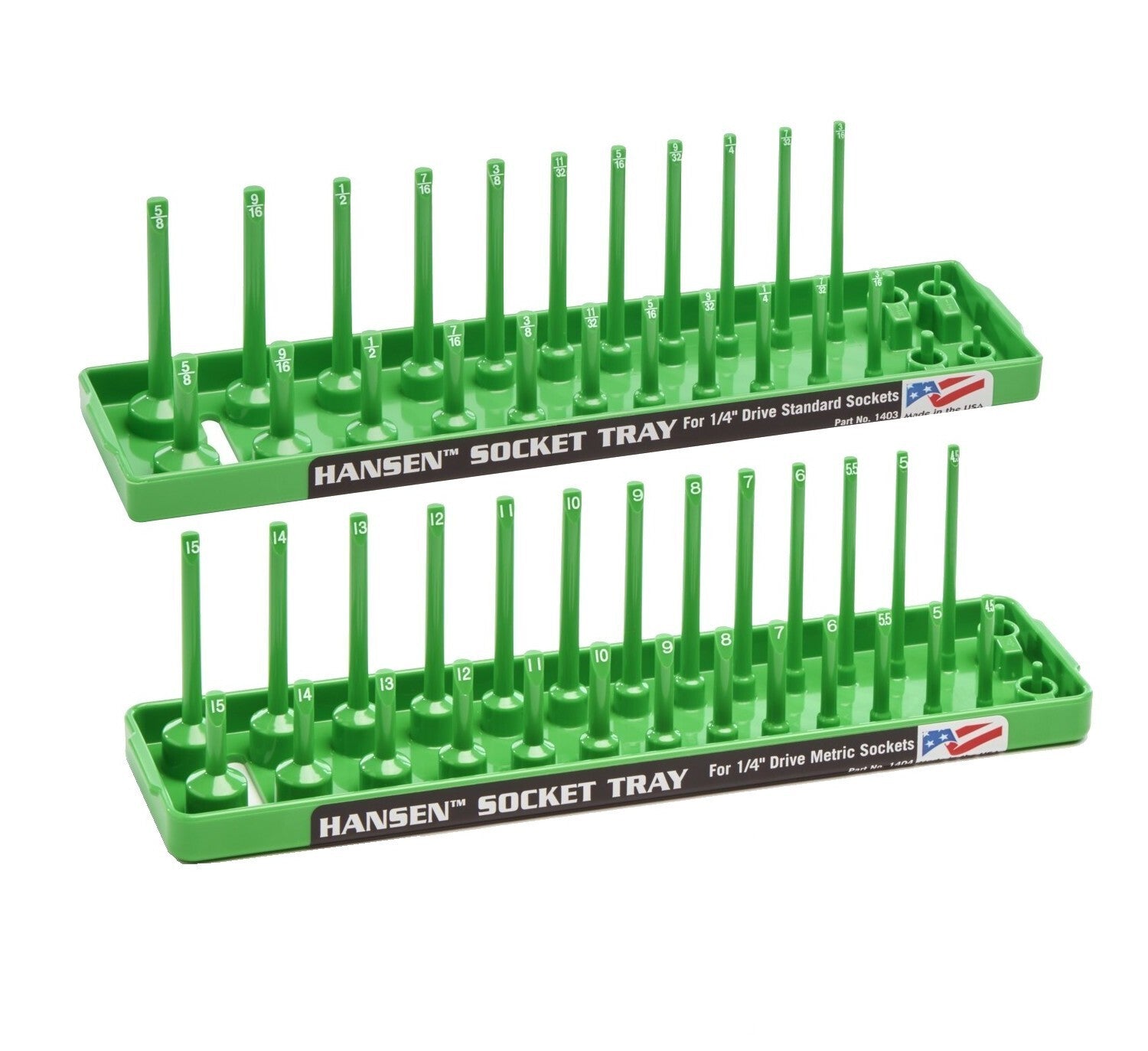 Hansen Global 1/4" Drive Socket Tray Holder Set