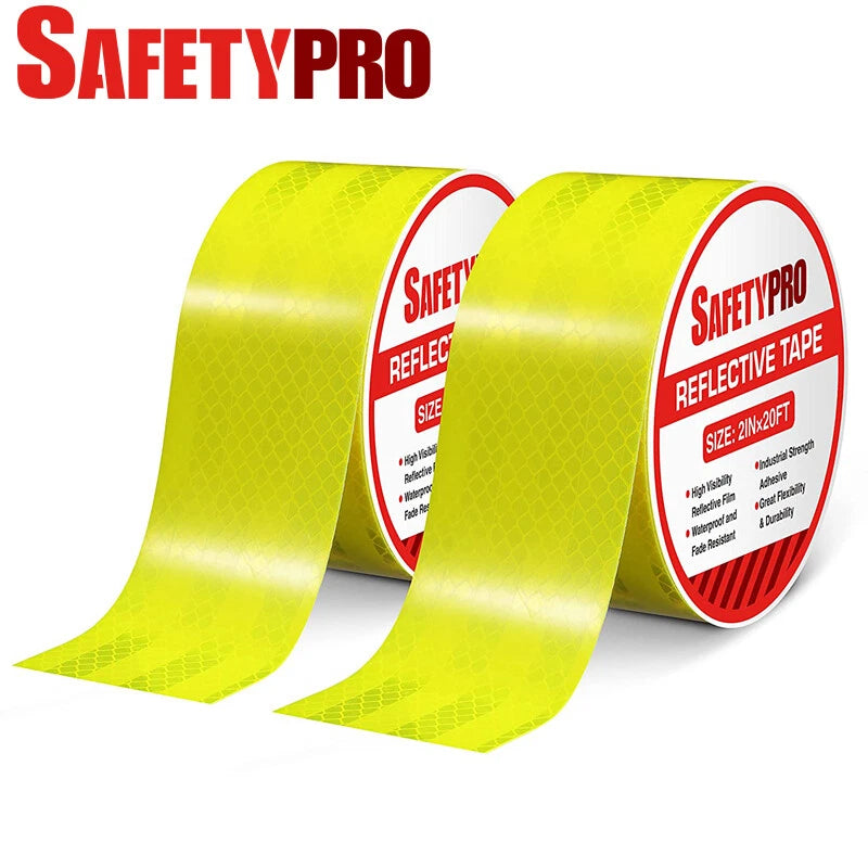 Safetypro 2 Pack Yellow Reflective Tapes W/squeegee Tool Safety