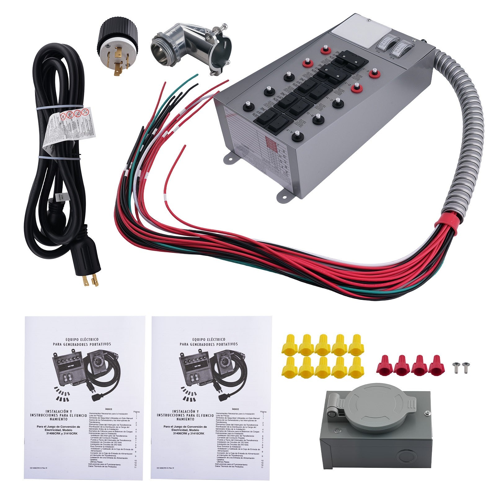 30A Manual Transfer Switch Kit 125/250V Single Phase
