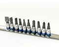 King Tony 1/4" Dr. S2 Steel Ph & Slot Bits Socket Set: Ph1,2,3,4;