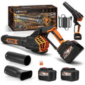 Cordless Leaf Blower 580CFM 160 Mph 2 Batteries Brushless 3.6 Lbs