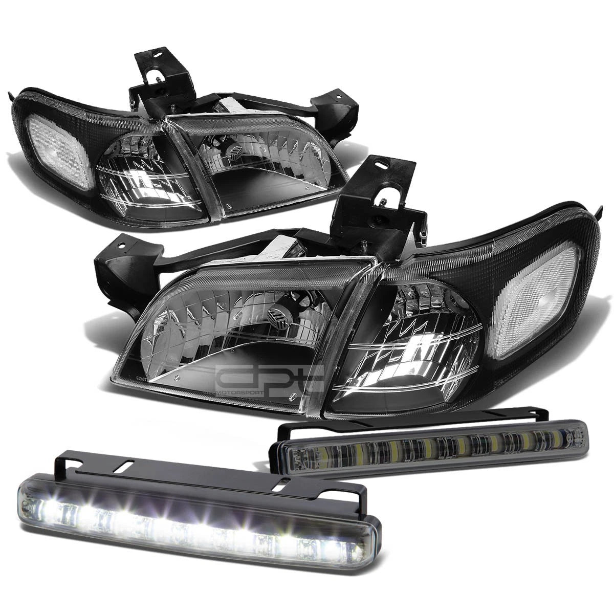 Black Headlight+clea<wbr/>r Corner+LED Drl Fog | Built Supply Co