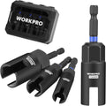 WORKPRO 4PCS Power Wing Nut Driver Bit 9-18mm 1/4" Hex Shank Nut Wing
