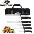 Mossy Oak 6PC Kitchen Knife Set Chef Knife Set Stainless Steel Knives w/Roll Bag