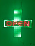 19" X19" Pharmacy Dispensary Window Display Led Open Sign Green