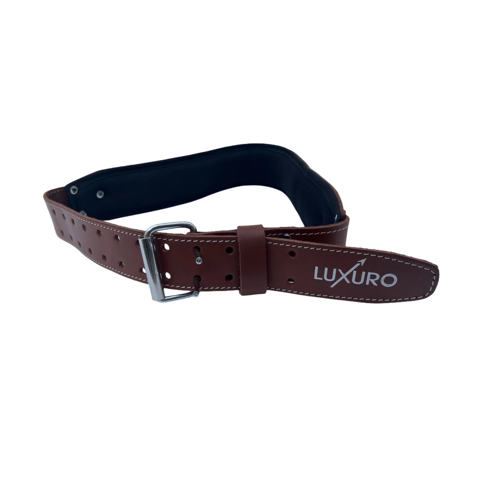 3-inch Tapered Leather Tool Belt | Genuine Brown Top Grain Leather