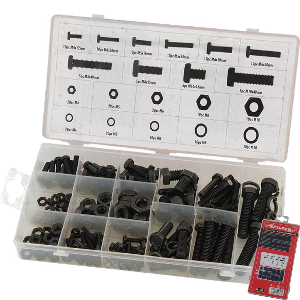Neilsen 240pc Assorted Hardware Storage Set