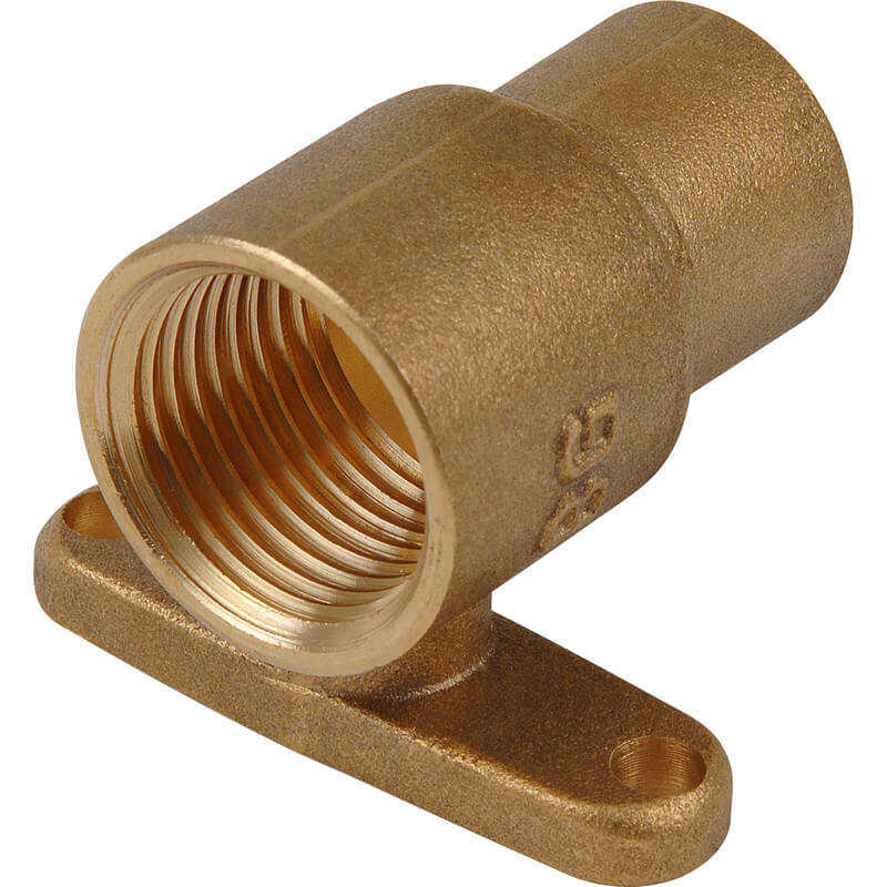 End Feed Wall Plate Coupler 15mm x 1/2"
