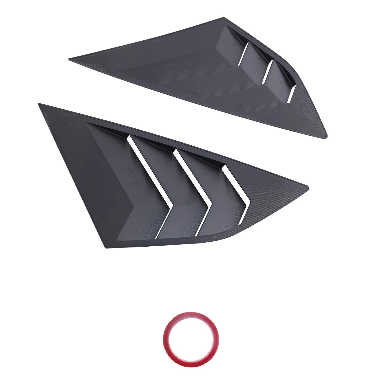 ABS Side Window Scoop Louvers for Ford Focus MK3 2012-2018 Pair Carbon