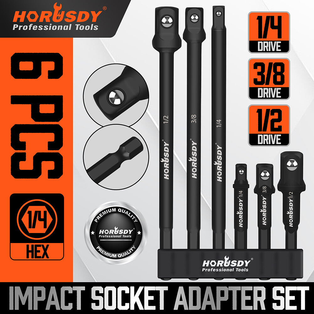Impact Grade Power Drill Socket Adapter Set 6" | Built Supply Co