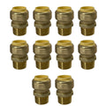 10 Pack XFITTING 3/4" Push Fit x 3/4" Male NPT Adapter,