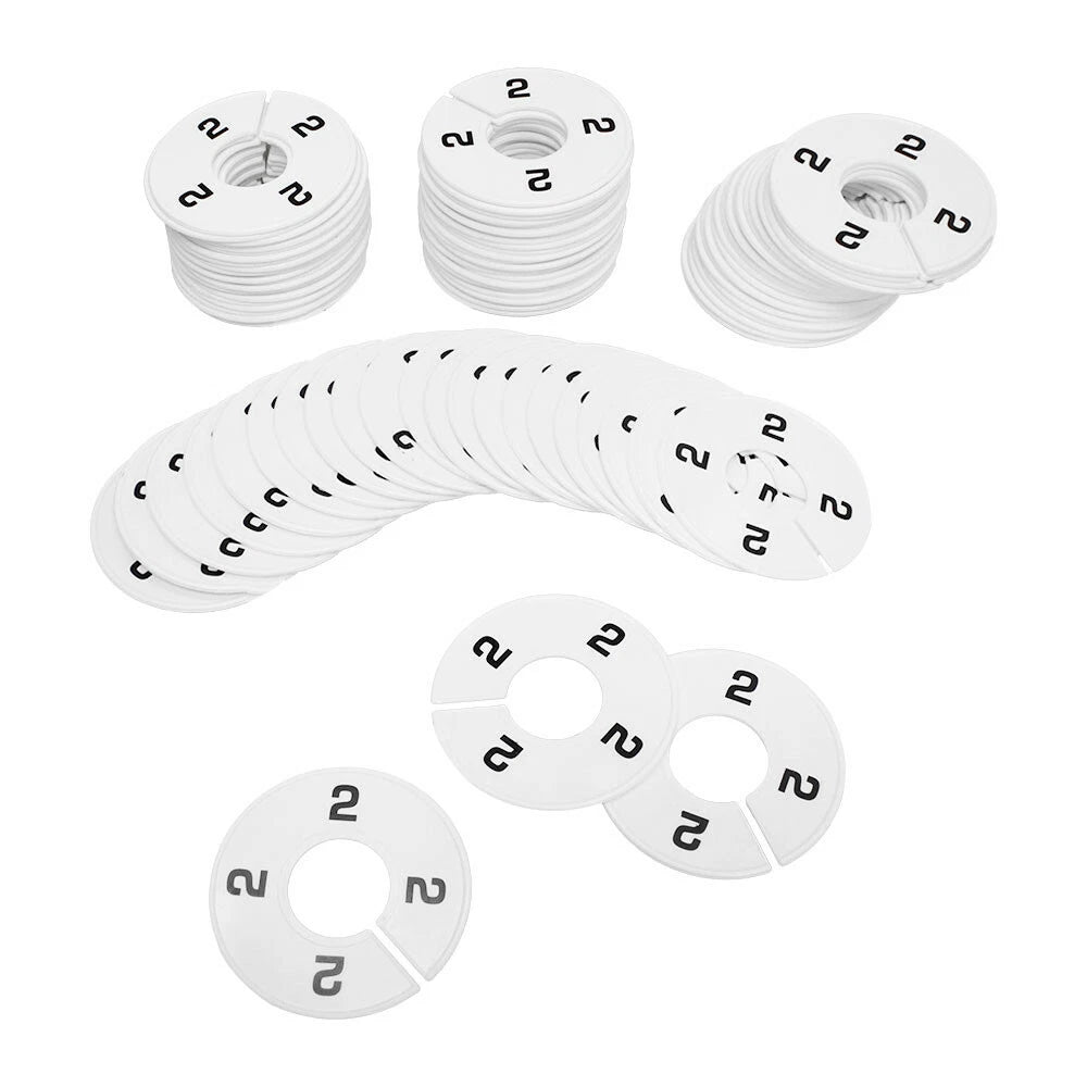 Hangers Retail Clothing Rack 3-1/2" Round Plastic Size 2 Dividers