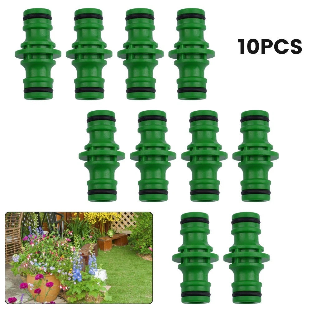 Hose Connector Nipple Connector 2 Way For Garden Hose Green Hose