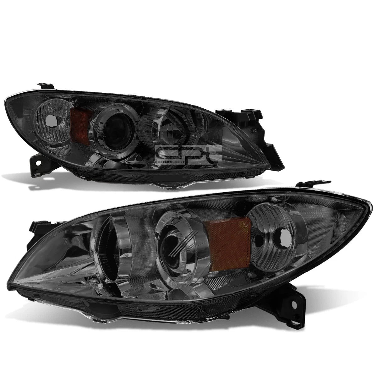 Fit 2004-2009 Mazda 3 Smoked Housing Amber Side | Built Supply Co