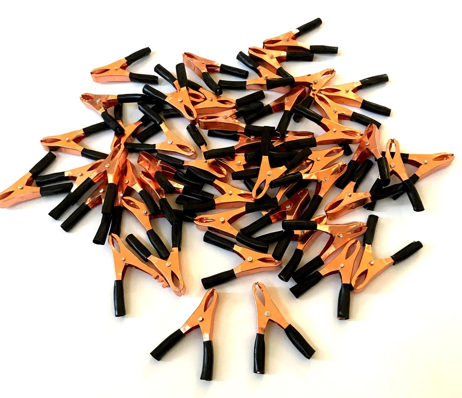 100 Black Copper 25 Amp Battery Clamps