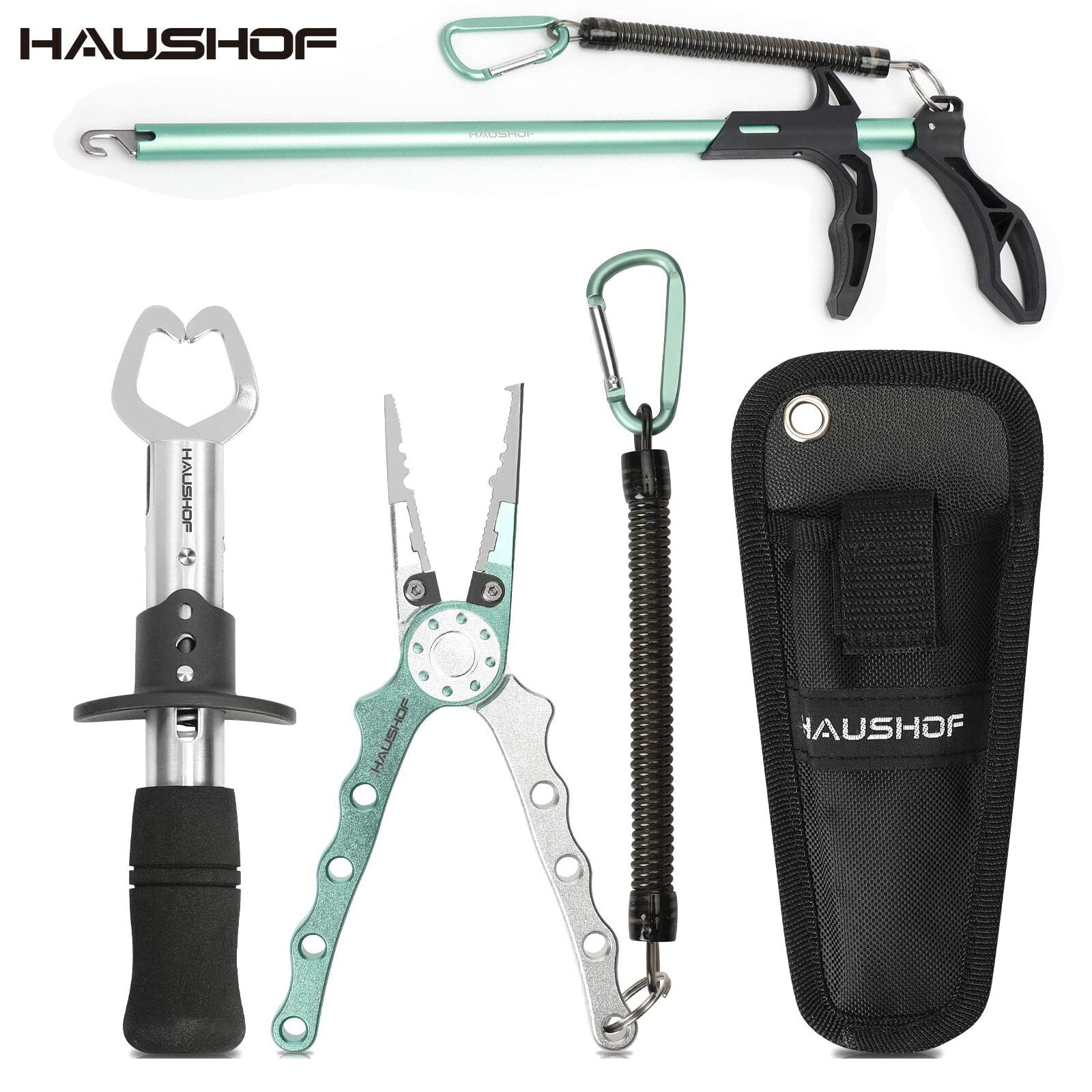 HAUSHOF Fishing Pliers Scissors Line Cutter Hook Remover Fish Gripper