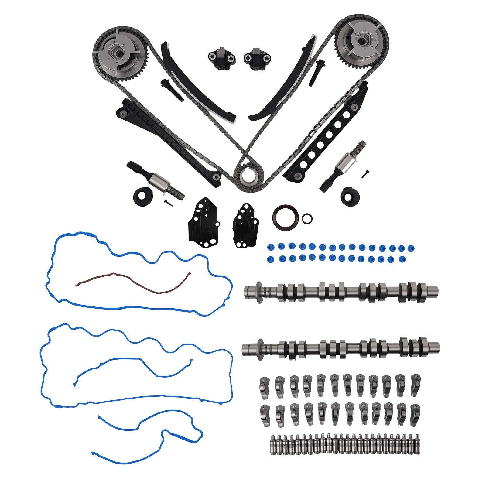Camshafts Lifters Rocker Arms Timing Chain Kit For F150 Lincoln F85Z-6M274-AA