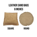 6" Round & Square Leather Sandbags Cushion - Metal Dapping Stamp