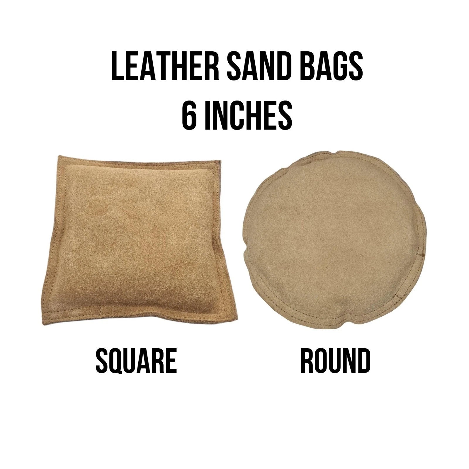 6" Round & Square Leather Sandbags Cushion - Metal Dapping Stamp