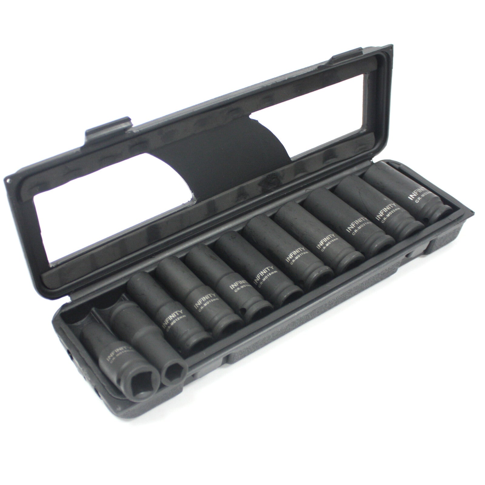 12pc 1/2-Drive Deep Impact Socket Set 10mm–24mm Cr-MO
