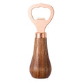 Effortless Opening Beer Bottle Opener Stainless Steel Acacia Wood
