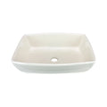Tub Rectangular Vessel Bathroom Sink 18-3/4" X 13-1/4" X 5-1/2" Ivory