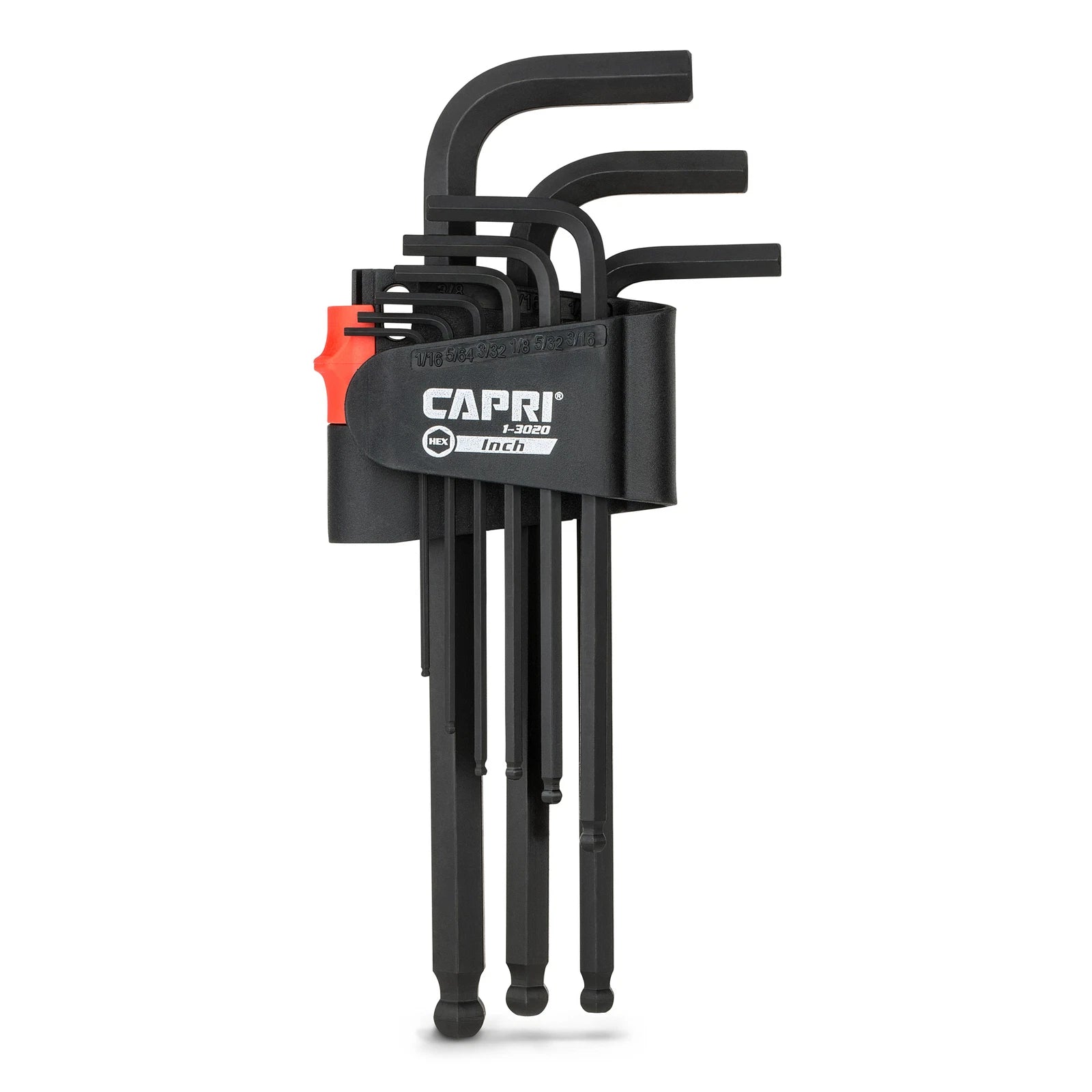 Capri Tools Hex Key Wrench Set, Long Arm Ballpoint End, Sae, Premium