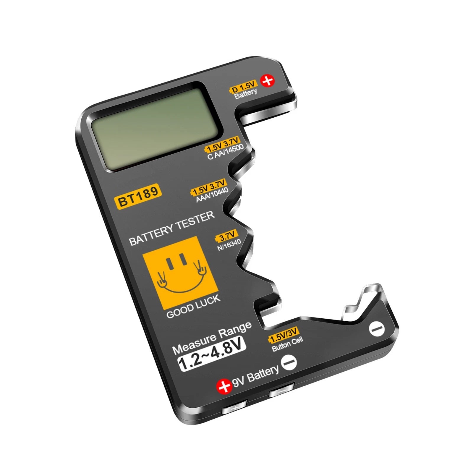 Instant Reading Battery Voltage Tester For 9V Block Aa C D Button