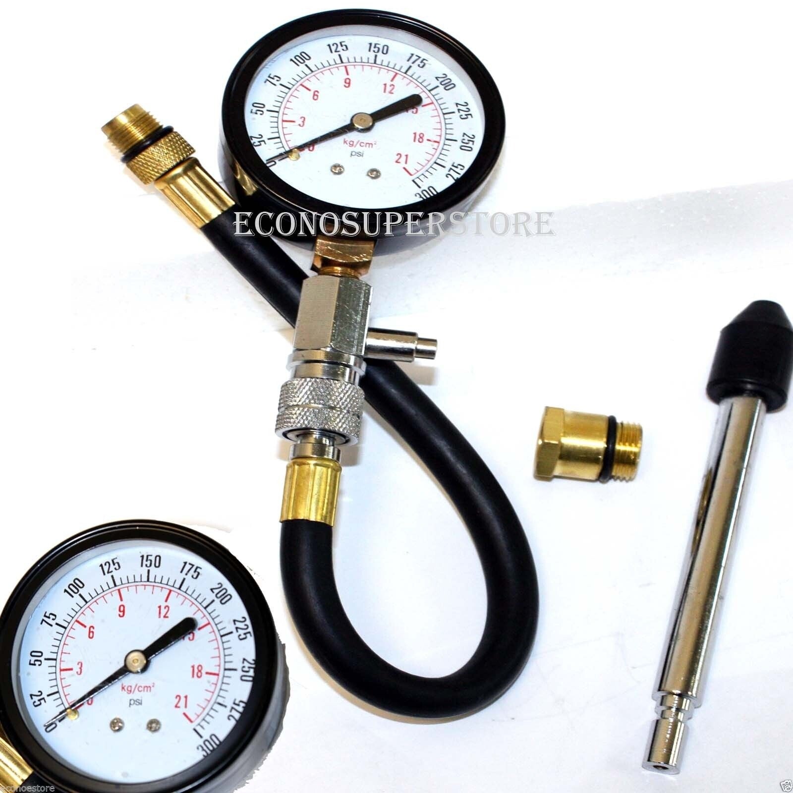 13" Compression Tester Pressure Gauge with Cone Adapter by Unbranded