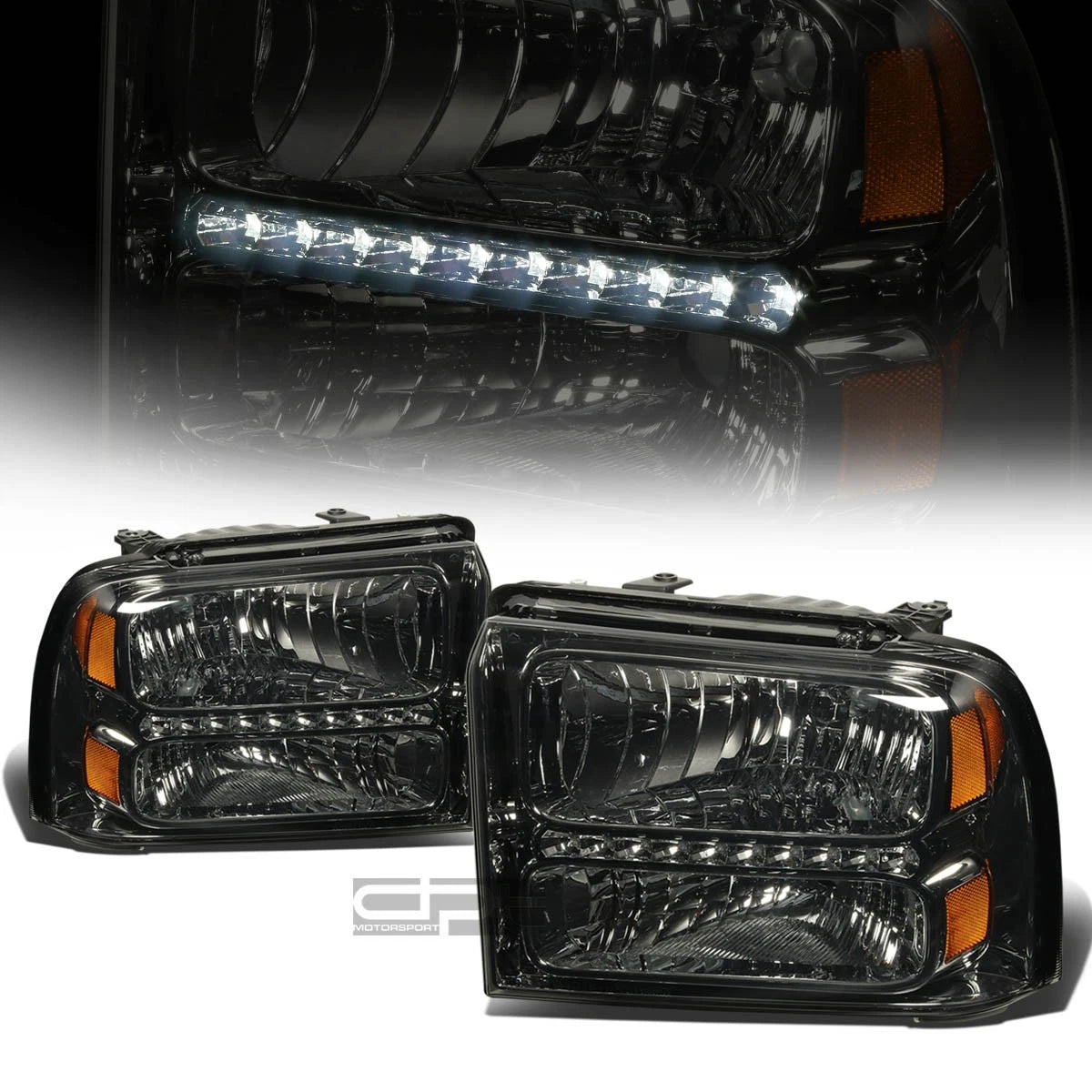 [Led Drl] Fit 2005-2007 Ford Super Duty Smoked | Built Supply Co