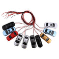 Ho Scale Random Color Illuminated Model Car Train Set 45mm Length