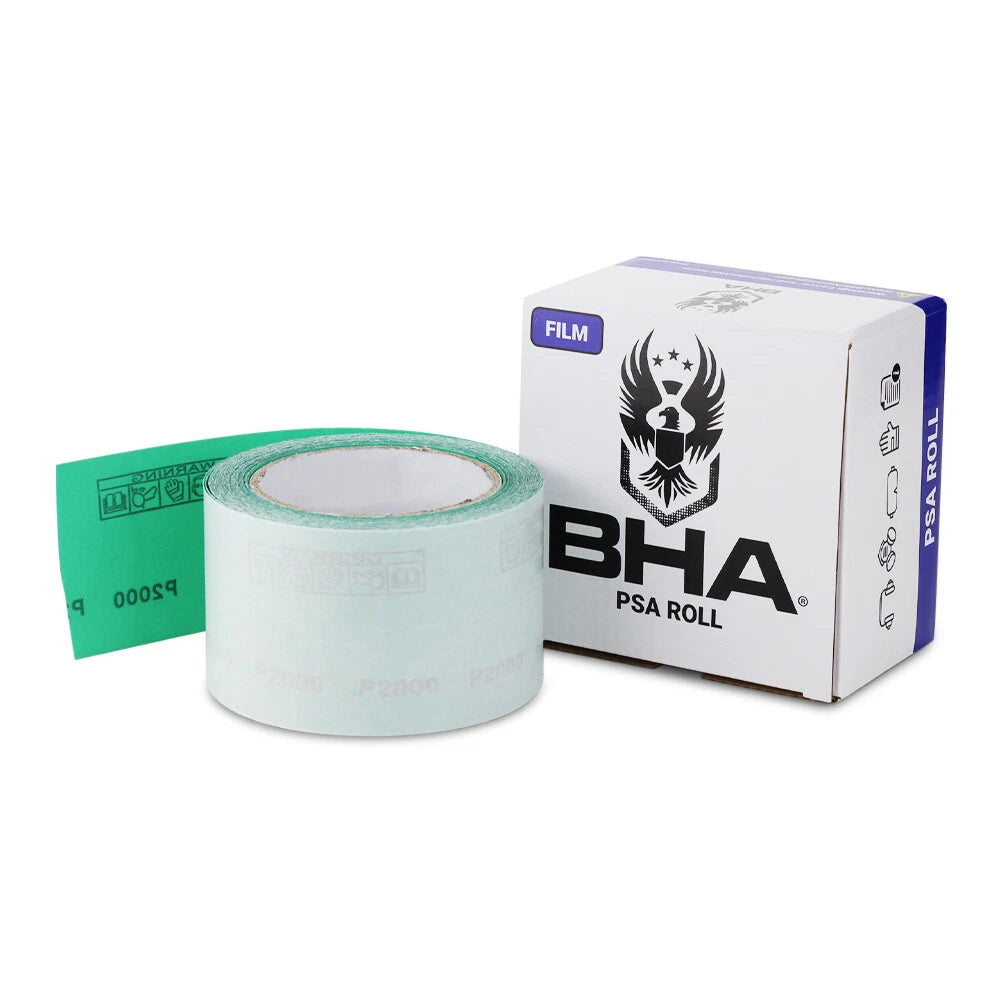 BHA 2-3/4" x 20 Yard Green Film PSA StickyBack Longboard Sandpaper Roll, Wet/Dry