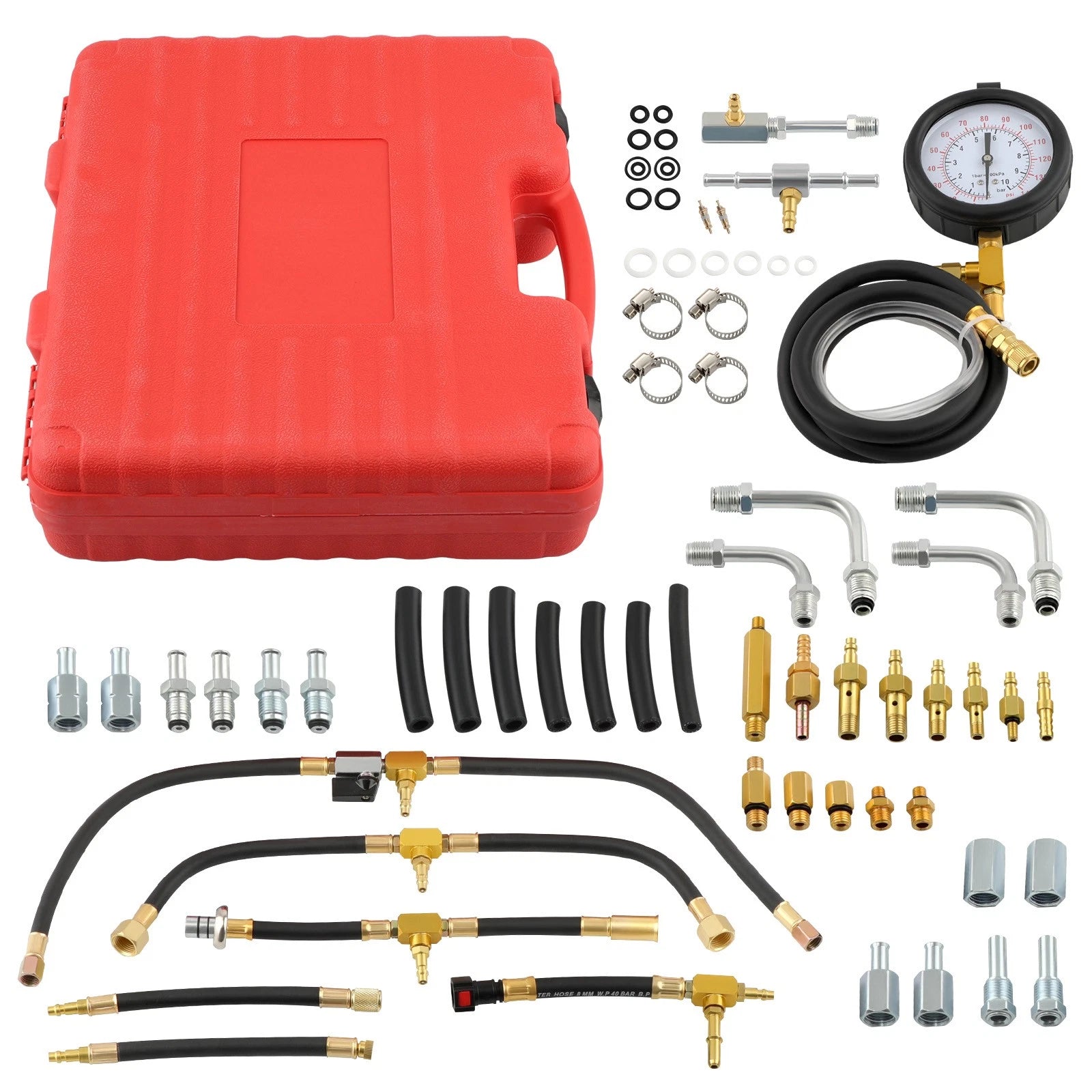 Fuel Injection Pump Pressure Tester Compression Gauge System Test kit Car Auto