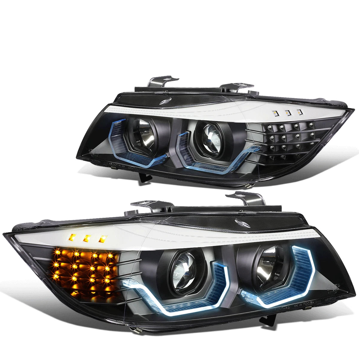 [Led 3d Crystal U-halo]fit 09-12 Bmw 3-series E90 | Built Supply Co