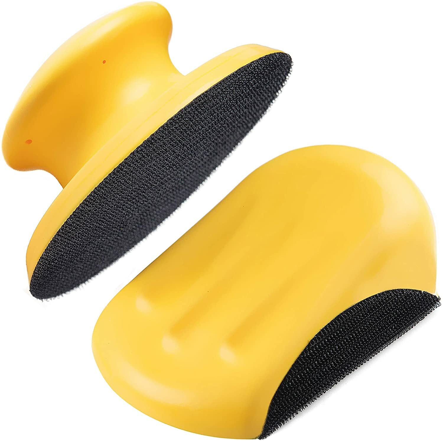 2x 5 in Mouse & Round Foam Hand Sanding Blocks Pad Hook Loop Discs
