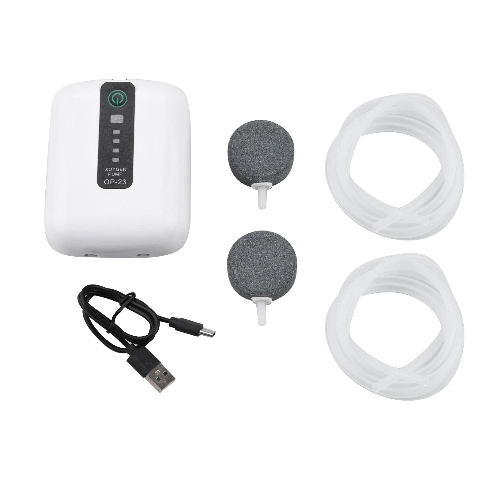 Battery Powered Aquarium Air Pump 2600mah Type-c With Ac/DC Auto