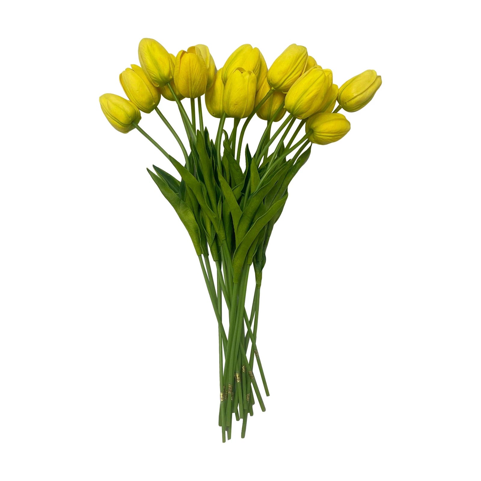 15" Yellow Faux Tulips For Wedding Bouquets Bridal Silk Floral Home