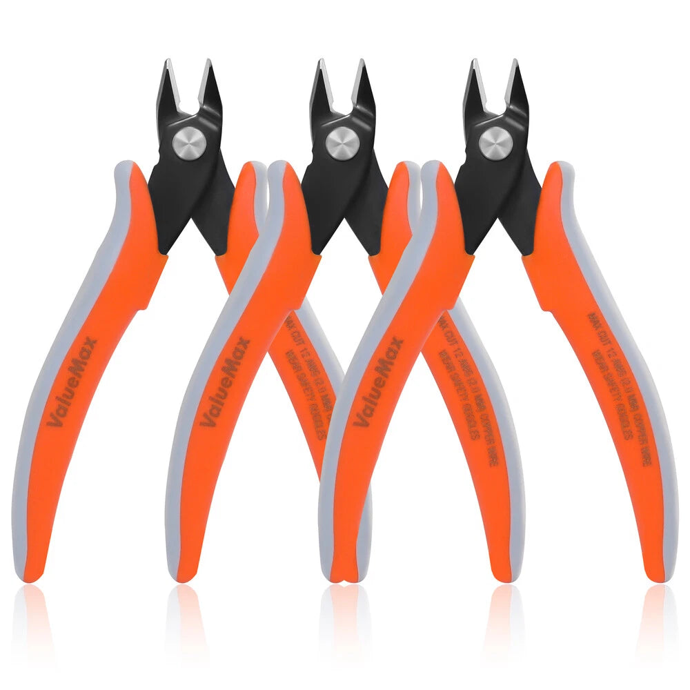 3-pieces 5" Flush Wire Cutter Diagonal Side Cutter Precision