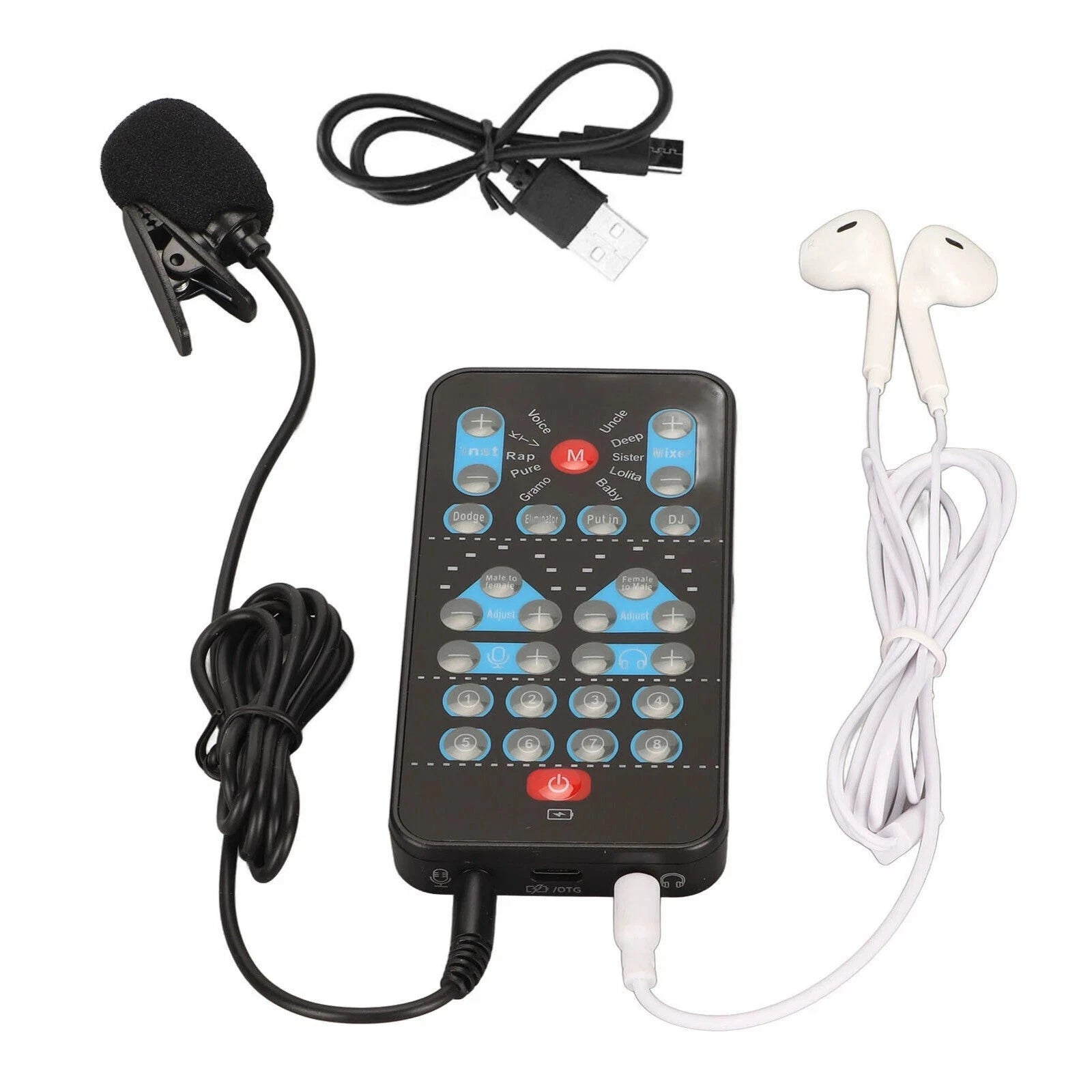 Handheld Voice Changer With 8 Sound Effects For Microphone Pc Mobile