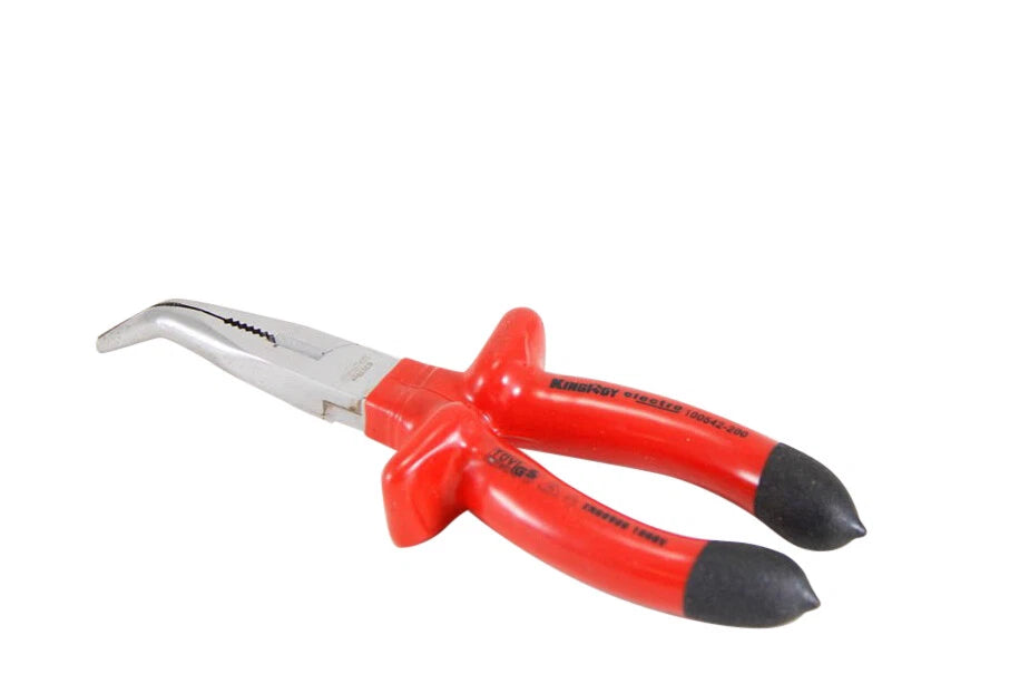 1000V Ac Fully Insulated Electrician Vde Bent Nose Pliers Individual: