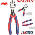Workpro 7inch Diagonal Pliers In Crv Steel For Cutting Wires,