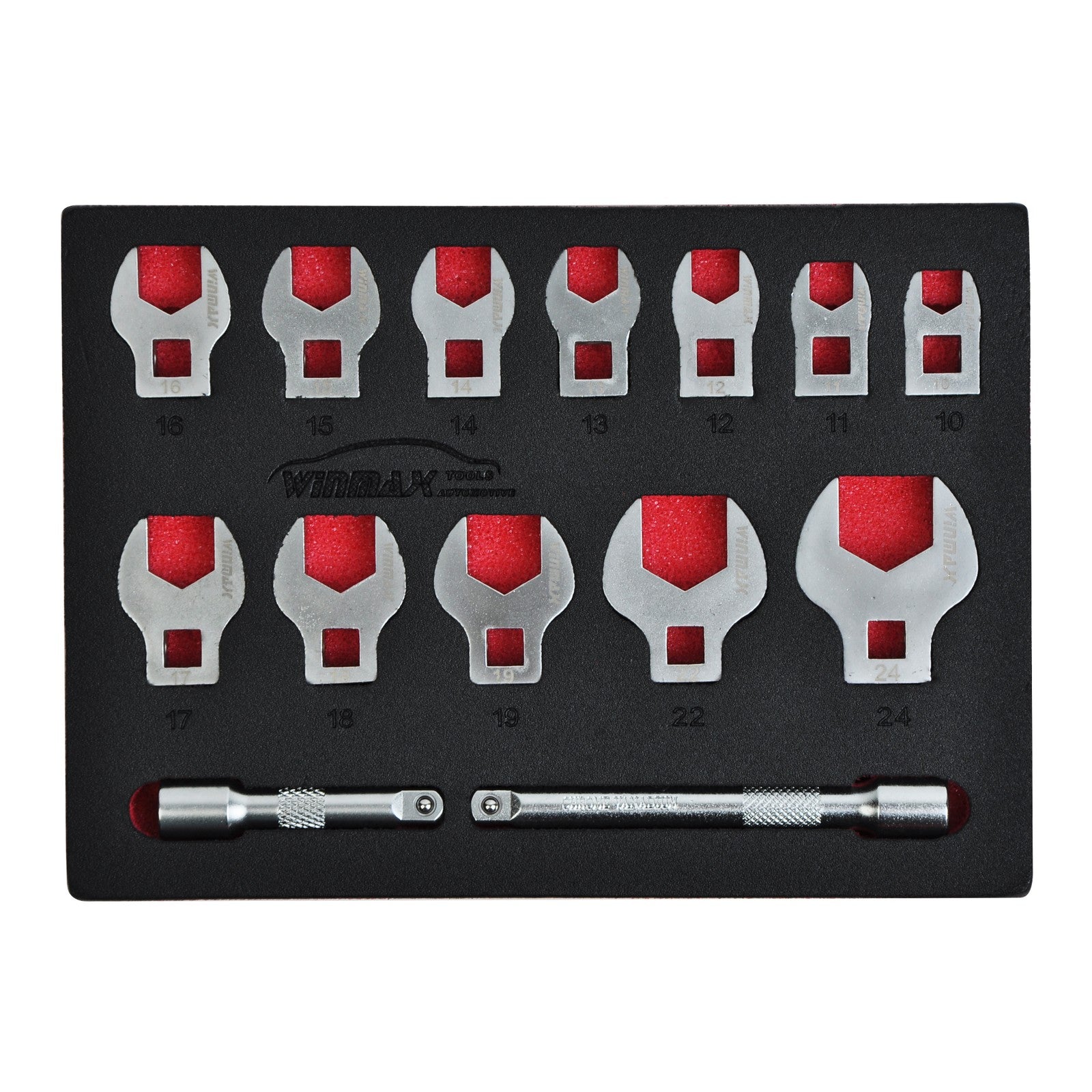 14pcs Crows Foot Wrench Set, 3/8" Drive Flare Nut Crowfoot Wrench Kit